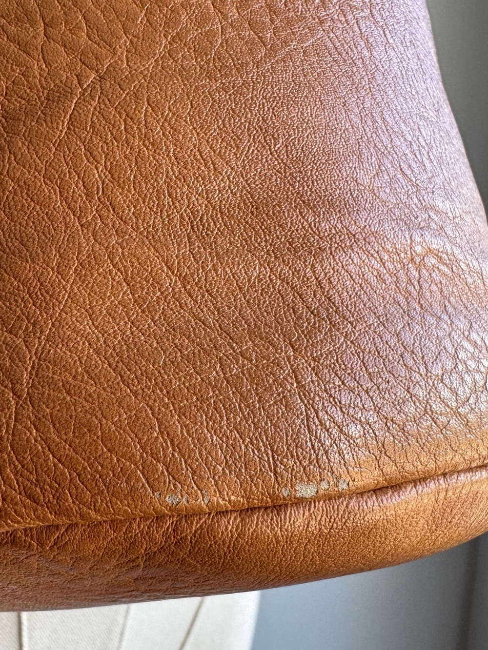 Also Faux Leather Bucket Crossbody Bag Cognac Brown Boho Tassels Zip Top Cute! - Picture 11 of 15
